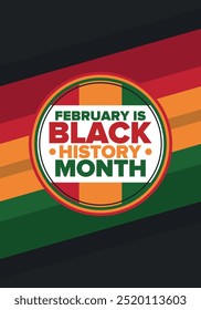 Black History Month. African American History. Celebrated annual. In February in United States and Canada. In October in Great Britain. Poster, card, banner, background. Vector illustration