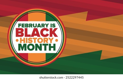 Black History Month. African American History. Celebrated annual. In February in United States and Canada. In October in Great Britain. Poster, card, banner, background. Vector illustration