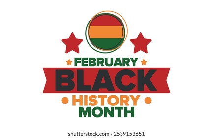 Black History Month. African American History. Celebrated annual. In February in United States and Canada. In October in Great Britain. Poster, card, banner, background. Vector illustration