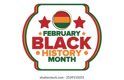 Black History Month. African American History. Celebrated annual. In February in United States and Canada. In October in Great Britain. Poster, card, banner, background. Vector illustration