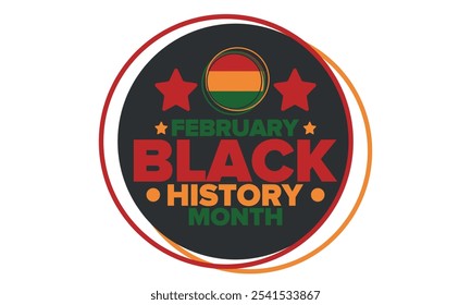 Black History Month. African American History. Celebrated annual. In February in United States and Canada. In October in Great Britain. Poster, card, banner, background. Vector illustration