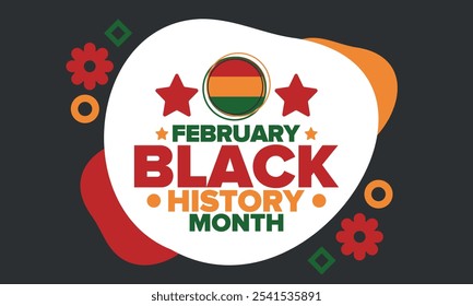 Black History Month. African American History. Celebrated annual. In February in United States and Canada. In October in Great Britain. Poster, card, banner, background. Vector illustration