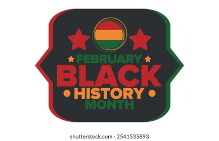 Black History Month. African American History. Celebrated annual. In February in United States and Canada. In October in Great Britain. Poster, card, banner, background. Vector illustration