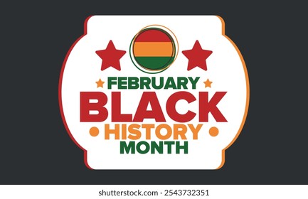 Black History Month. African American History. Celebrated annual. In February in United States and Canada. In October in Great Britain. Poster, card, banner, background. Vector illustration