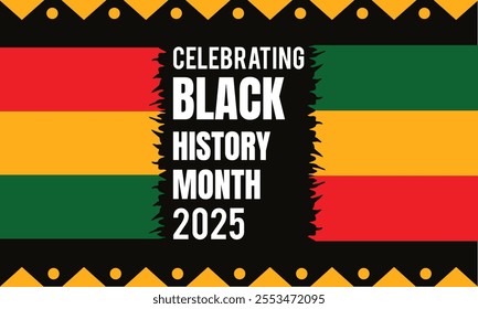 Black History Month. African American History.In February in United States and Canada. In October in Great Britain. Poster, card, banner,template,background. Vector illustration
