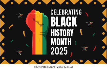 Black History Month. African American History.In February in United States and Canada. In October in Great Britain. Poster, card, banner,template,background. Vector illustration
