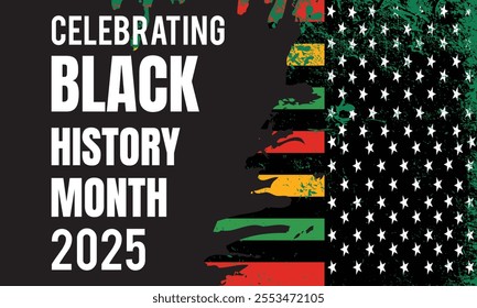 Black History Month. African American History.In February in United States and Canada. In October in Great Britain. Poster, card, banner,template,background. Vector illustration
