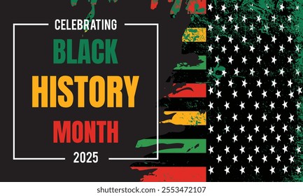 Black History Month. African American History.In February in United States and Canada. In October in Great Britain. Poster, card, banner,template,background. Vector illustration
