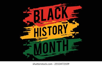 Black History Month. African American History.In February in United States and Canada. In October in Great Britain. Poster, card, banner,template,background. Vector illustration
