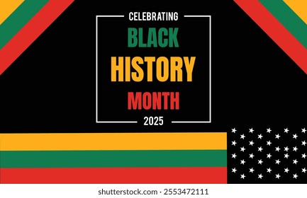 Black History Month. African American History.In February in United States and Canada. In October in Great Britain. Poster, card, banner,template,background. Vector illustration
