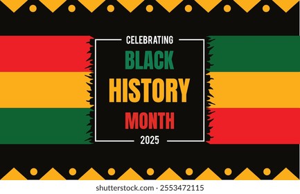 Black History Month. African American History.In February in United States and Canada. In October in Great Britain. Poster, card, banner,template,background. Vector illustration
