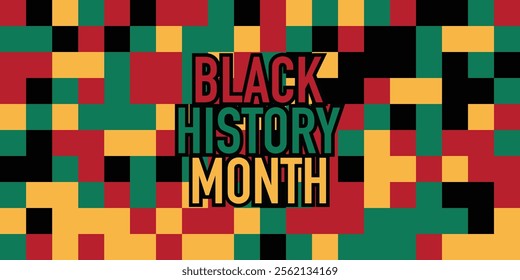 Black History Month. African American History. Celebrated annual. In February in United States and Canada. In October in Great Britain. Poster, card, banner, background. Vector illustration