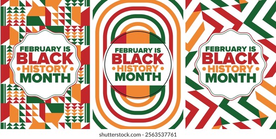 Black History Month. African American History. Celebrated annual. In February in United States and Canada. In October in Great Britain. Poster, card, banner, background. Vector illustration