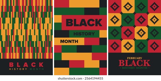 Black History Month. African American History. Celebrated annual. In February in United States and Canada. In October in Great Britain. Poster, card, banner, background. Vector illustration