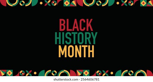 Black History Month. African American History. Celebrated annual. In February in United States and Canada. In October in Great Britain. Poster, card, banner, background. Vector illustration