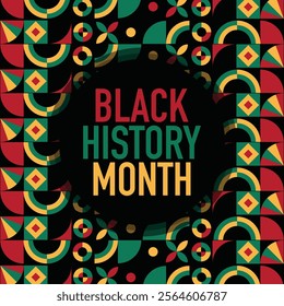 Black History Month. African American History. Celebrated annual. In February in United States and Canada. In October in Great Britain. Poster, card, banner, background. Vector illustration