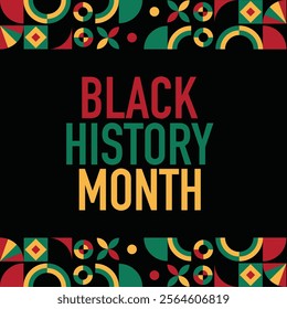 Black History Month. African American History. Celebrated annual. In February in United States and Canada. In October in Great Britain. Poster, card, banner, background. Vector illustration