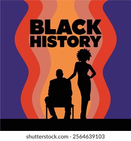 Black History Month. African American heritage celebration. Poster, card, banner, and background design. Vector illustration for cultural pride events.