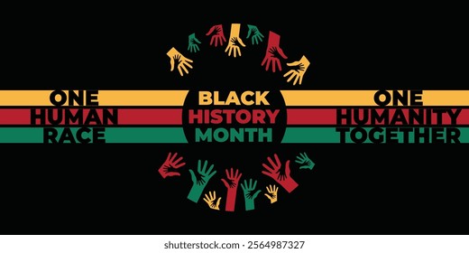 Black History Month. African American History. Celebrated annual. In February in United States and Canada. In October in Great Britain. Poster, card, banner, background. Vector illustration