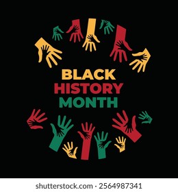 Black History Month. African American History. Celebrated annual. In February in United States and Canada. In October in Great Britain. Poster, card, banner, background. Vector illustration