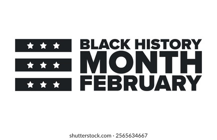 Black History Month. African American History. Celebrated annual. In February in United States and Canada. In October in Great Britain. Poster, card, banner, background. Vector illustration