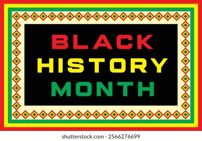 Black history Month, African American history celebration banner.