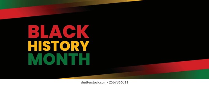 Black history month. African American history celebration. Banner, poster, card template design. Vector illustration