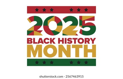 Black History Month. African American History. Celebrated annual. In February in United States and Canada. In October in Great Britain. Poster, card, banner, background. Vector illustration