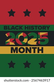 Black History Month. African American History. Celebrated annual. In February in United States and Canada. In October in Great Britain. Poster, card, banner, background. Vector illustration