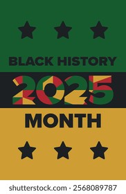 Black History Month. African American History. Celebrated annual. In February in United States and Canada. In October in Great Britain. Poster, card, banner, background. Vector illustration