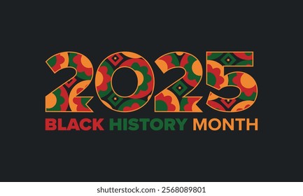 Black History Month. African American History. Celebrated annual. In February in United States and Canada. In October in Great Britain. Poster, card, banner, background. Vector illustration