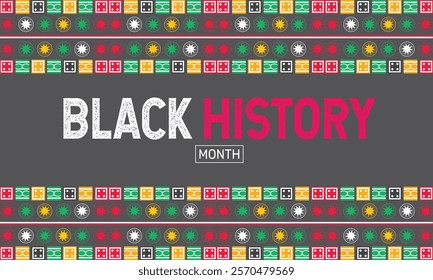 Black History Month. African American History . celebrated in February and October in US, Canada, UK, Africa, Ireland. Pattern classic color background template use to banners, cards, posters, book