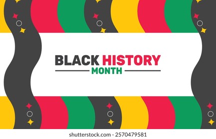 Black History Month. African American History . celebrated in February and October in US, Canada, UK, Africa, Ireland. Pattern classic color background template use to banners, cards, posters, book