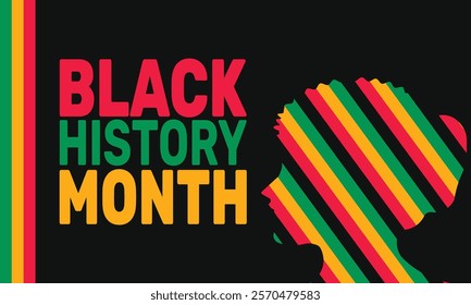 Black History Month. African American History . celebrated in February and October in US, Canada, UK, Africa, Ireland. Pattern classic color background template use to banners, cards, posters, book