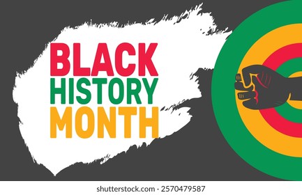 Black History Month. African American History . celebrated in February and October in US, Canada, UK, Africa, Ireland. Pattern classic color background template use to banners, cards, posters, book