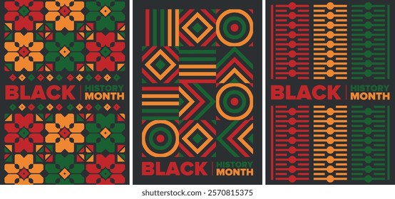 Black History Month. African American History. Celebrated annual. In February in United States and Canada. In October in Great Britain. Poster, card, banner, background. Vector illustration