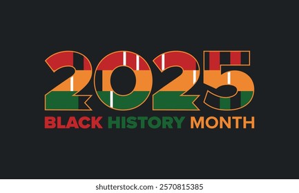 Black History Month. African American History. Celebrated annual. In February in United States and Canada. In October in Great Britain. Poster, card, banner, background. Vector illustration