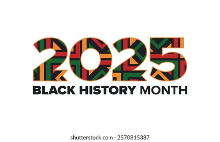 Black History Month. African American History. Celebrated annual. In February in United States and Canada. In October in Great Britain. Poster, card, banner, background. Vector illustration