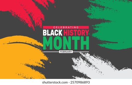 Black History Month. African American History month. celebrated in February and October in US, Canada, UK, Africa, Ireland. Pattern classic color background use to banners, cards, posters, book