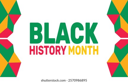 Black History Month. African American History month. celebrated in February and October in US, Canada, UK, Africa, Ireland. Pattern classic color background use to banners, cards, posters, book