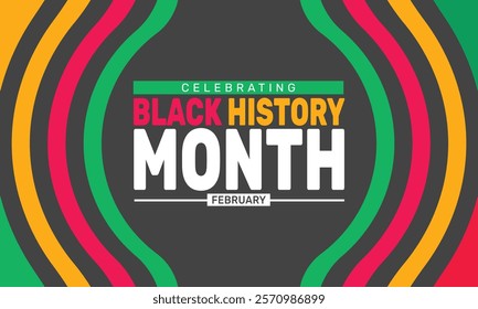 Black History Month. African American History month. celebrated in February and October in US, Canada, UK, Africa, Ireland. Pattern classic color background use to banners, cards, posters, book