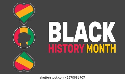 Black History Month. African American History month. celebrated in February and October in US, Canada, UK, Africa, Ireland. Pattern classic color background use to banners, cards, posters, book