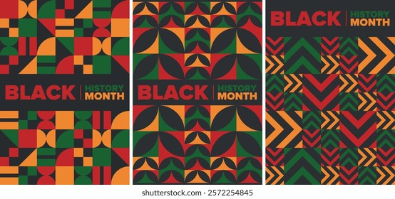 Black History Month. African American History. Celebrated annual. In February in United States and Canada. In October in Great Britain. Poster, card, banner, background. Vector illustration