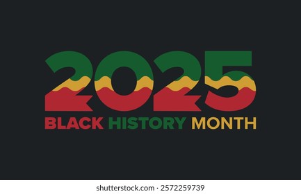 Black History Month. African American History. Celebrated annual. In February in United States and Canada. In October in Great Britain. Poster, card, banner, background. Vector illustration