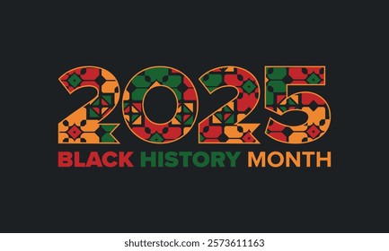 Black History Month. African American History. Celebrated annual. In February in United States and Canada. In October in Great Britain. Poster, card, banner, background. Vector illustration