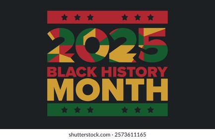 Black History Month. African American History. Celebrated annual. In February in United States and Canada. In October in Great Britain. Poster, card, banner, background. Vector illustration