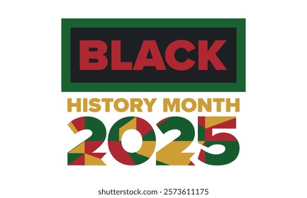 Black History Month. African American History. Celebrated annual. In February in United States and Canada. In October in Great Britain. Poster, card, banner, background. Vector illustration