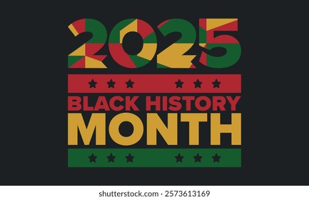 Black History Month. African American History. Celebrated annual. In February in United States and Canada. In October in Great Britain. Poster, card, banner, background. Vector illustration