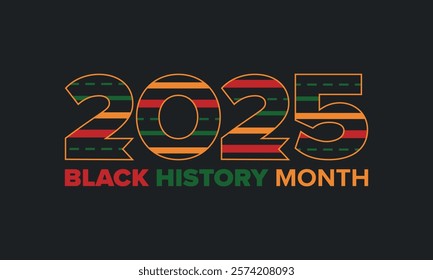 Black History Month. African American History. Celebrated annual. In February in United States and Canada. In October in Great Britain. Poster, card, banner, background. Vector illustration