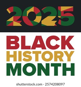 Black History Month. African American History. Celebrated annual. In February in United States and Canada. In October in Great Britain. Poster, card, banner, background. Vector illustration